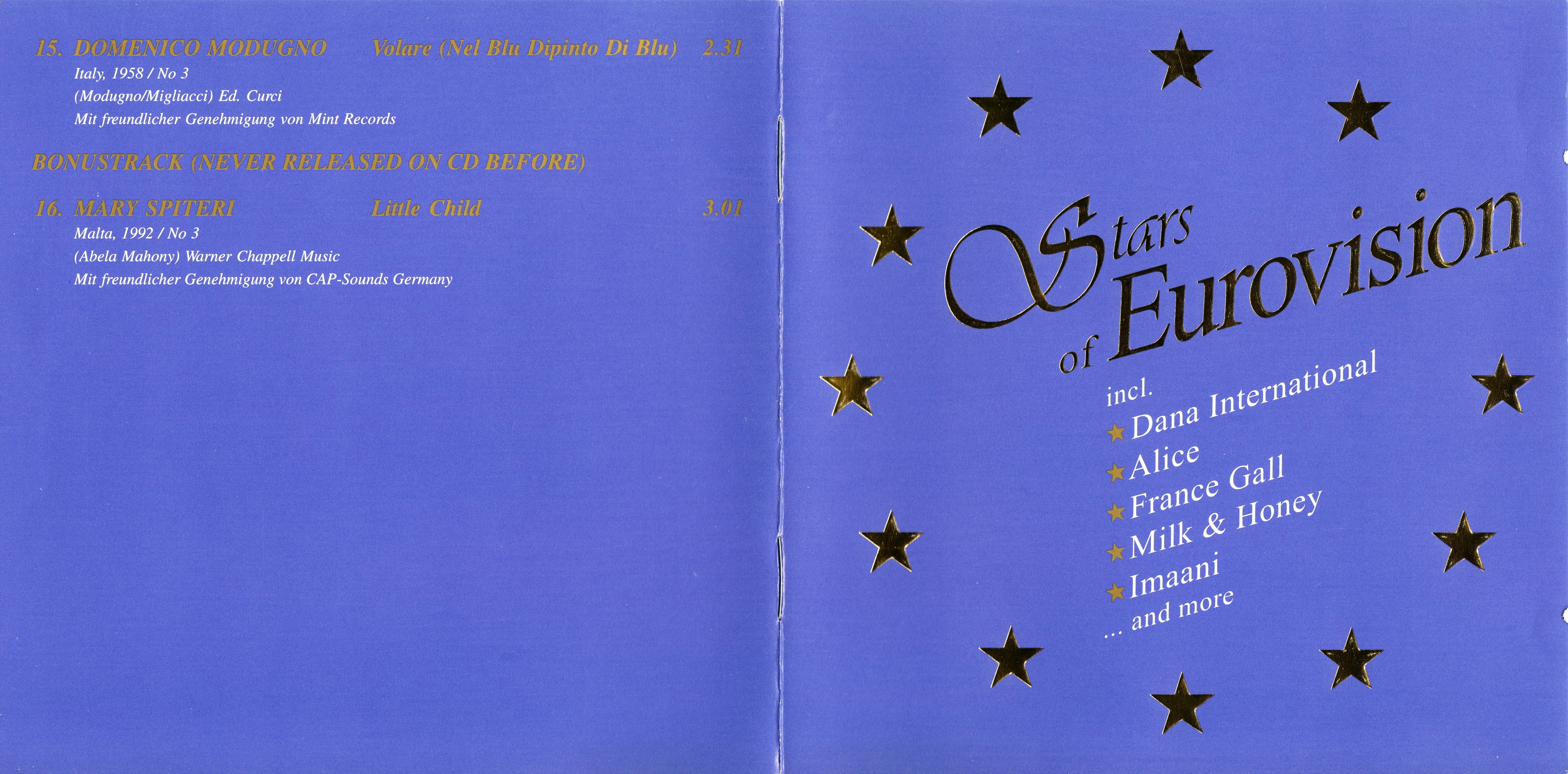 Eurovision Song Contest  Stars Of Eurovision : Front + Inlay